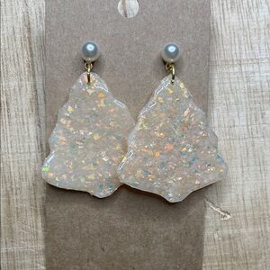 Iridescent Christmas Tree Earrings